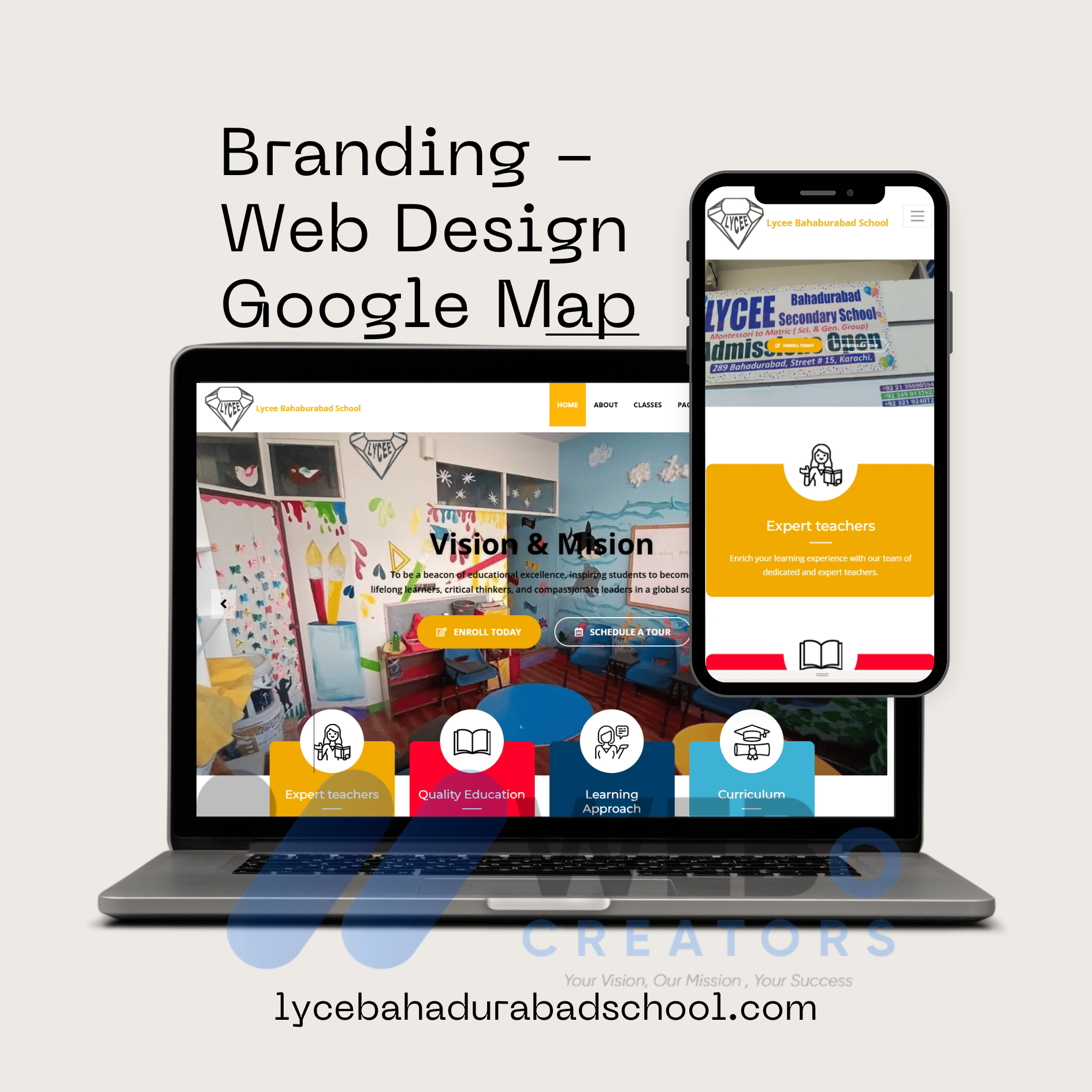 Website Development Service for Lyce Bahadurabad School website